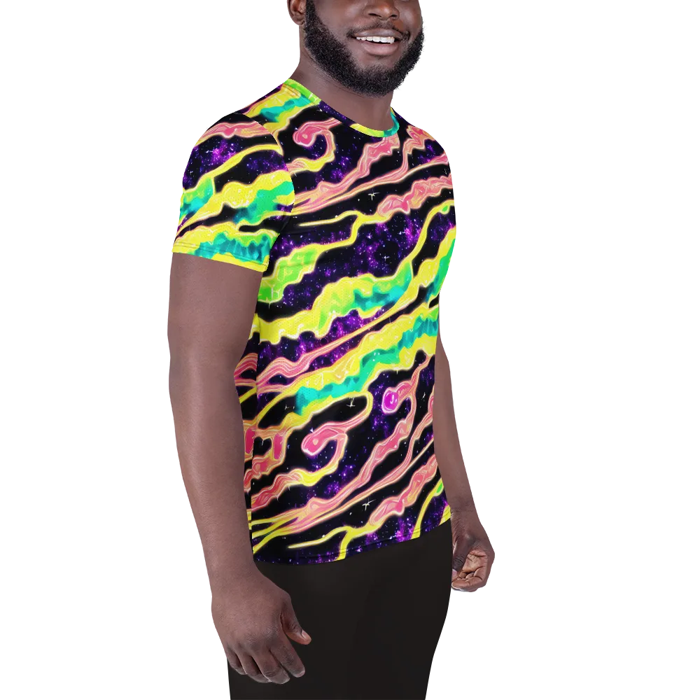 Galactic Taffy on Men's Athletic T-Shirt — Right