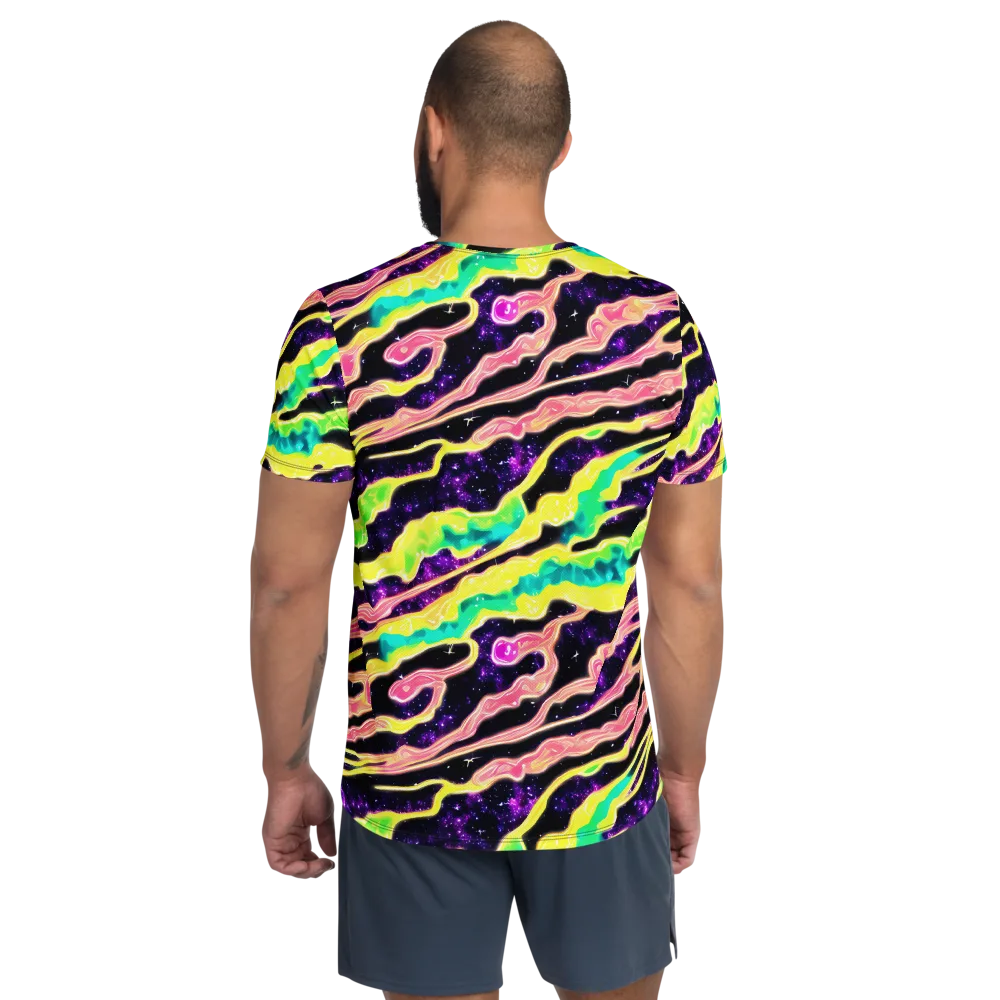 Galactic Taffy on Men's Athletic T-Shirt — Back