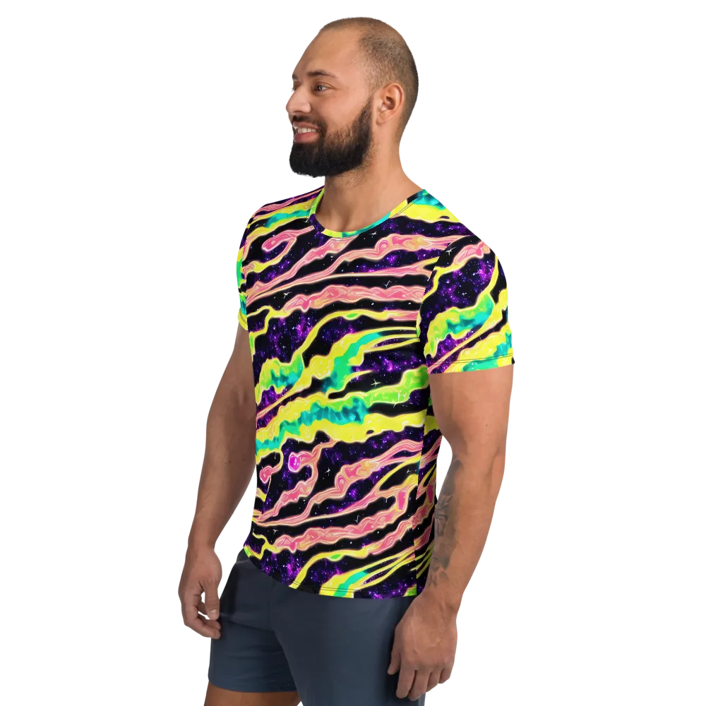 Galactic Taffy on Men's Athletic T-Shirt — Left