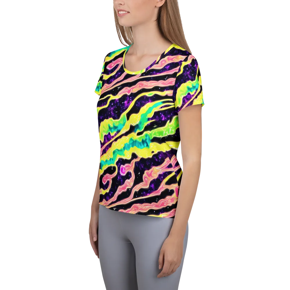 Galactic Taffy on Women's Athletic T-Shirt — Left