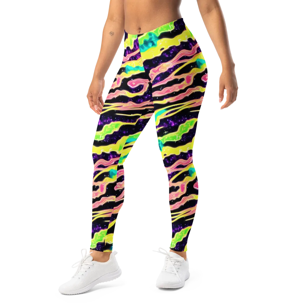 Galactic Taffy on Leggings — Left Front