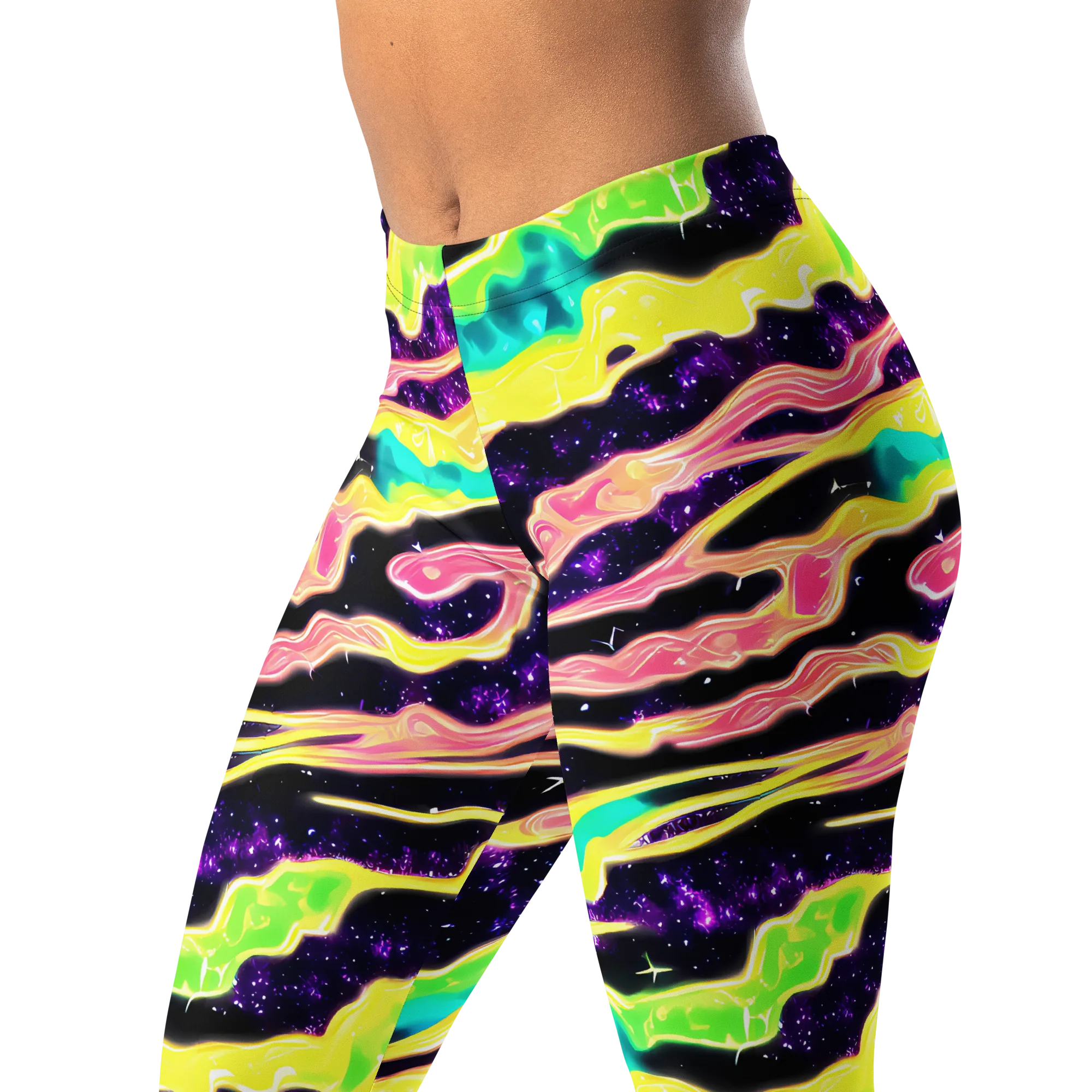 Galactic Taffy on Leggings — Left Front