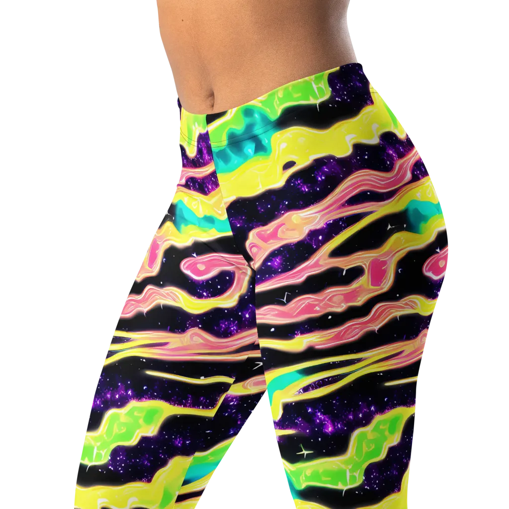 Galactic Taffy on Leggings — Left Front