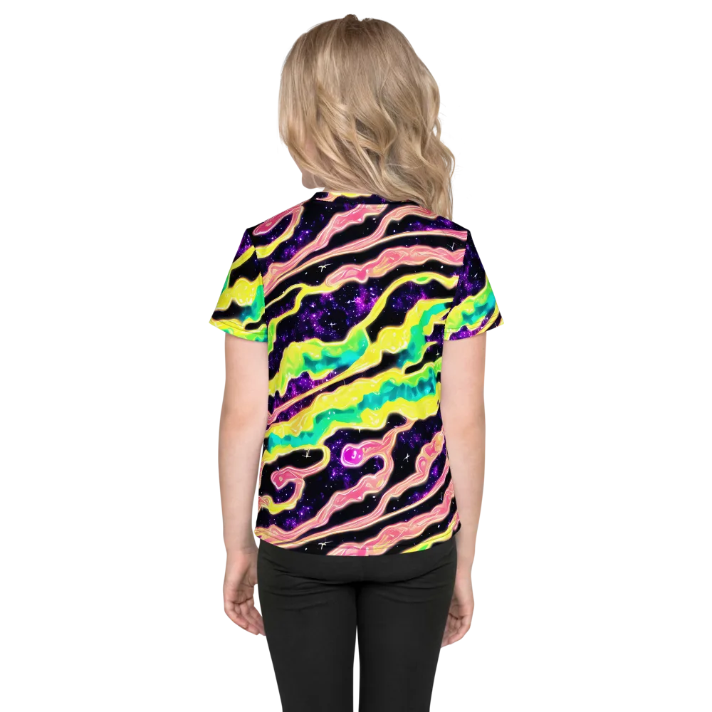 Galactic Taffy on Kids Crew Neck T-Shirt — Back