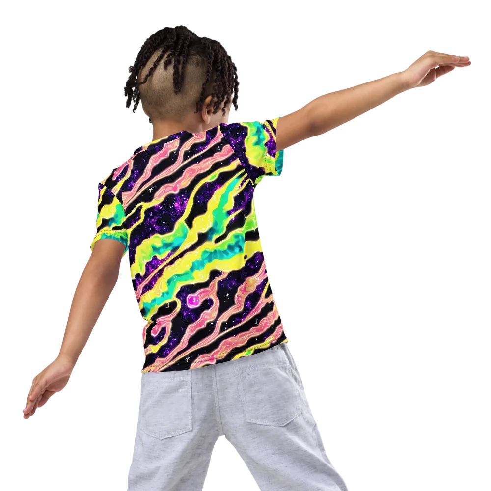Galactic Taffy on Kids Crew Neck T-Shirt — Back