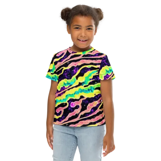 Galactic Taffy on a Kids Crew Neck T-Shirt