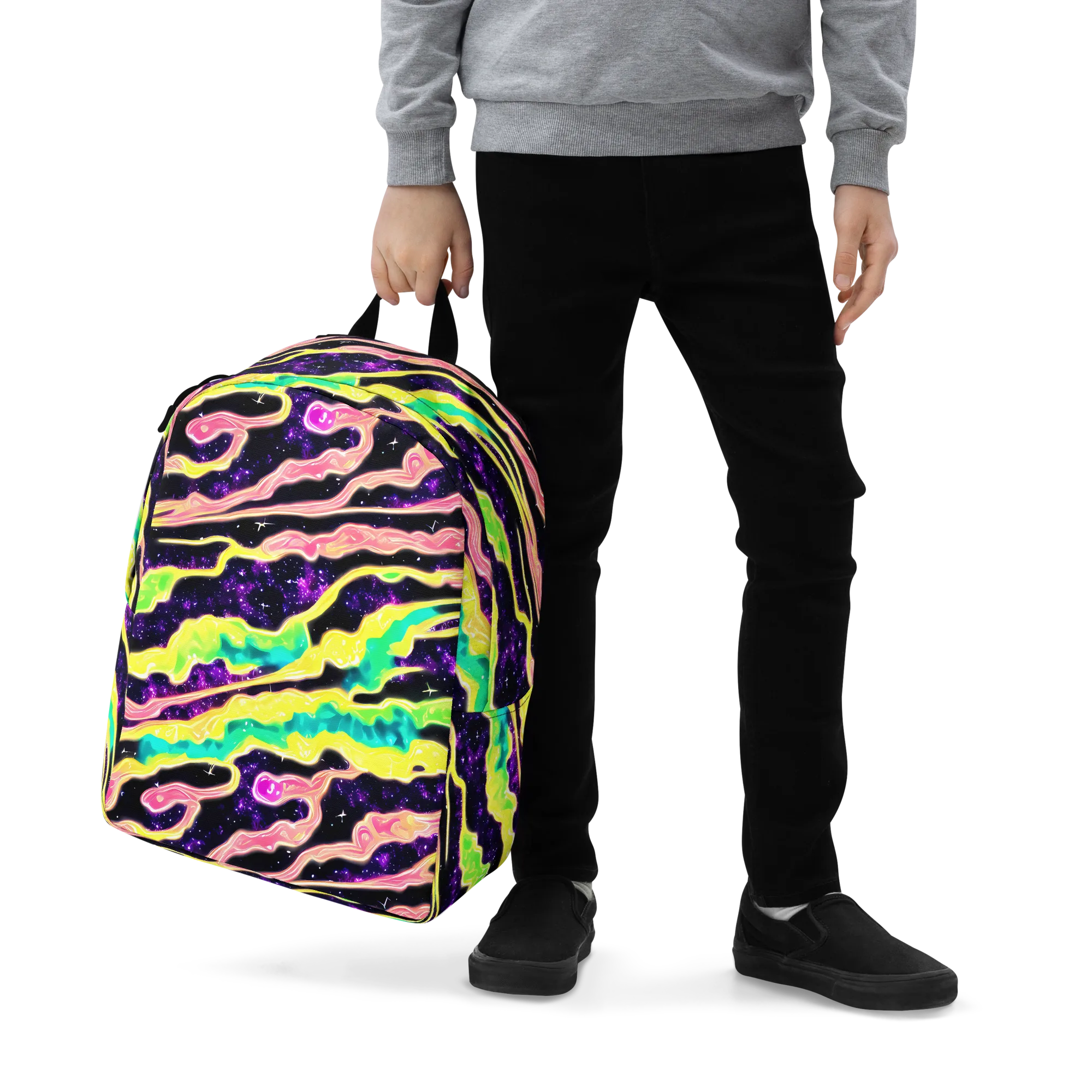Galactic Taffy on Minimalist Backpack — Zoomed-in