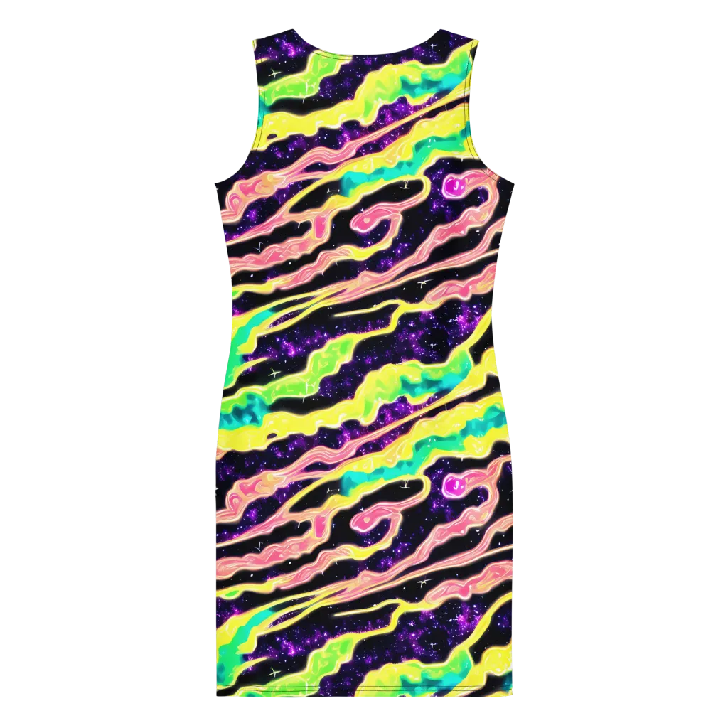 Galactic Taffy on Bodycon Dress — Back