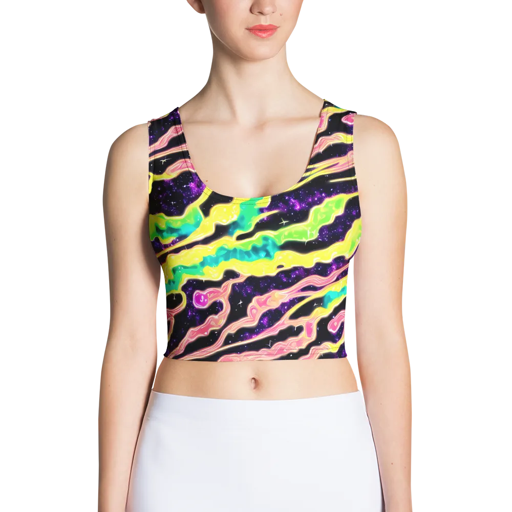 Galactic Taffy on Crop Top — Front
