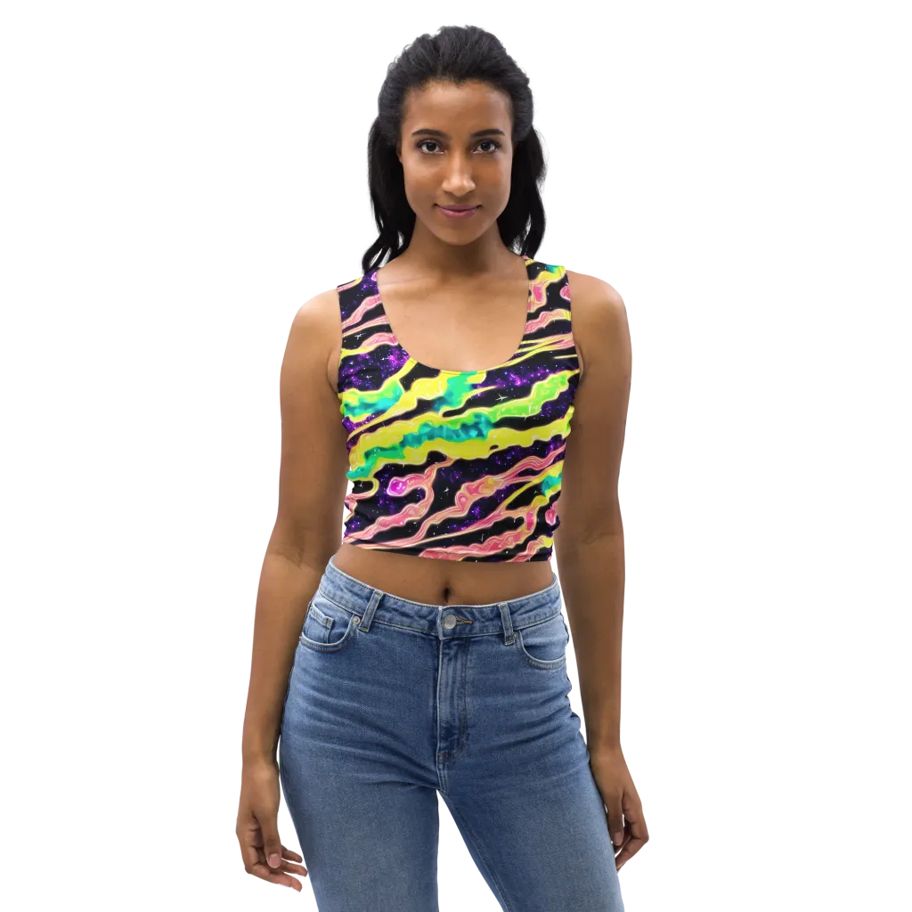 Galactic Taffy on Crop Top — Front