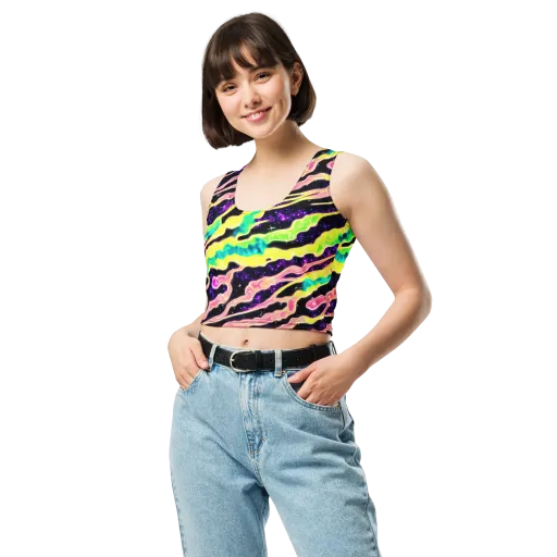 Galactic Taffy on a Crop Top