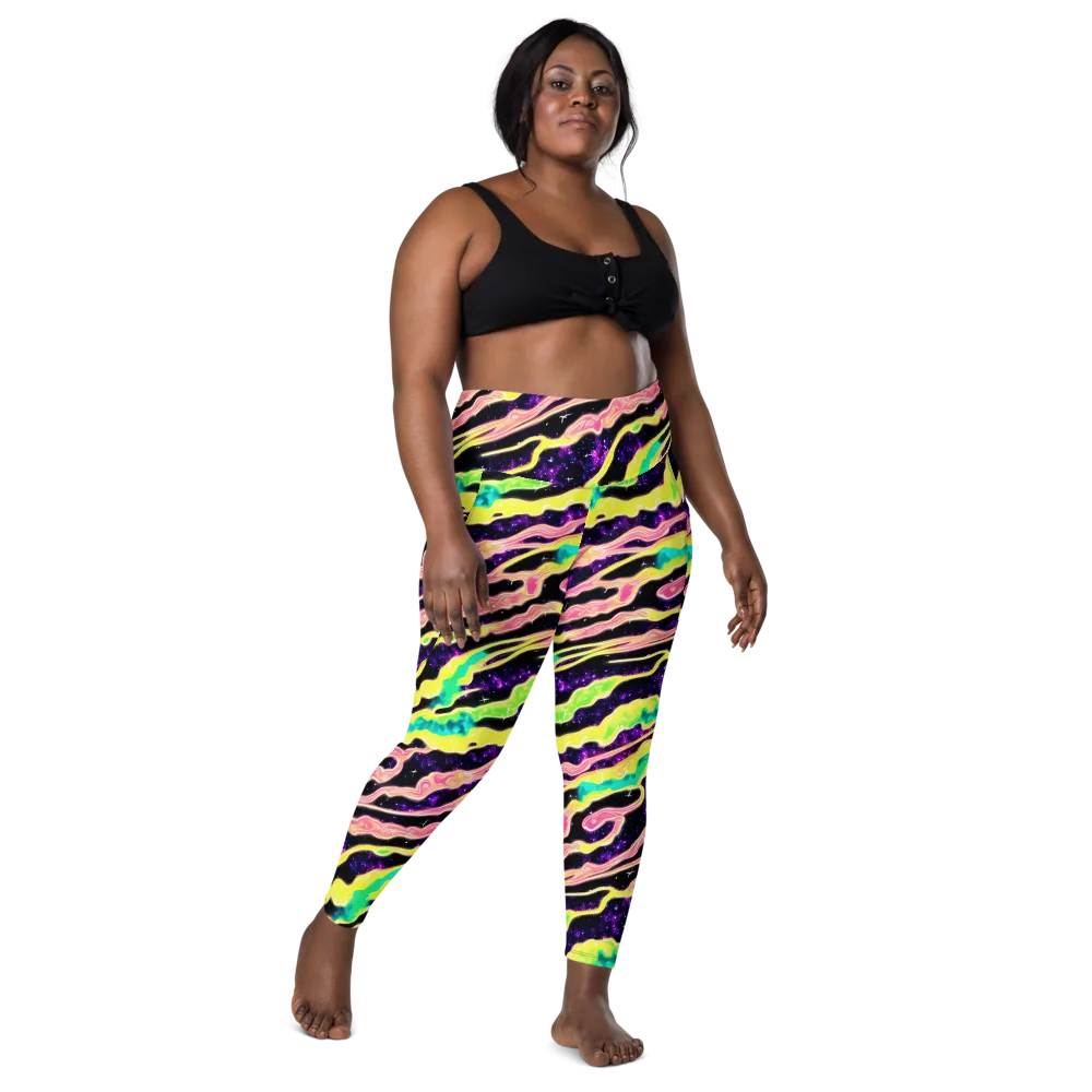 Galactic Taffy on Leggings with Pockets — Front