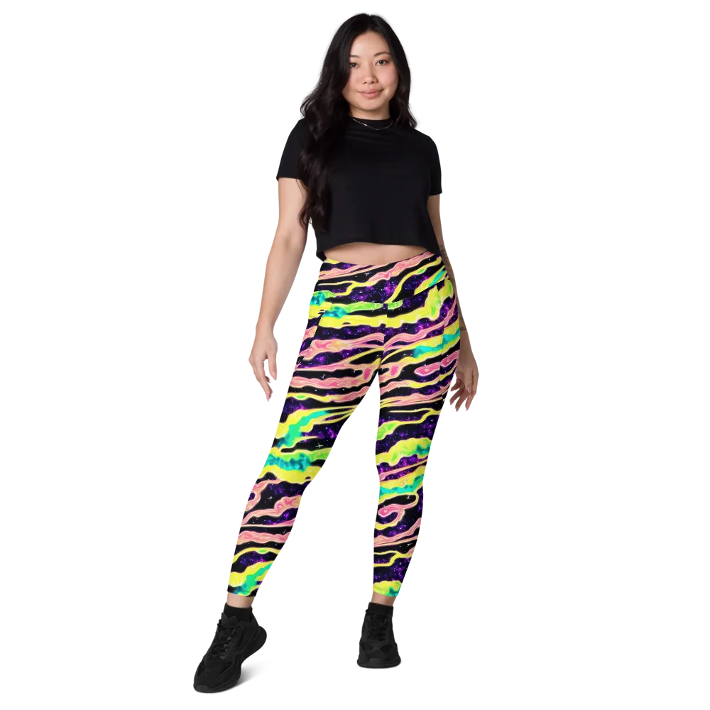 Galactic Taffy on Leggings with Pockets — Front
