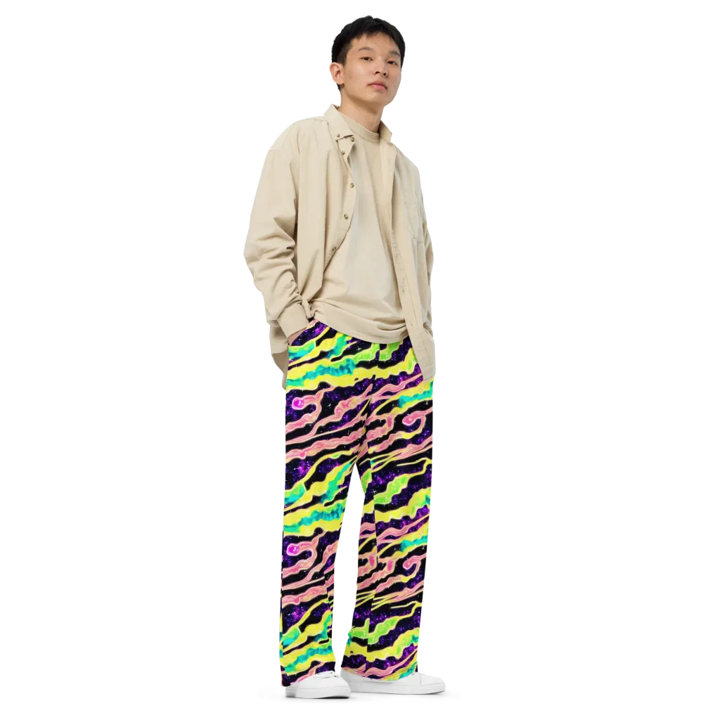 Galactic Taffy on Wide-Leg Pants — Right Front