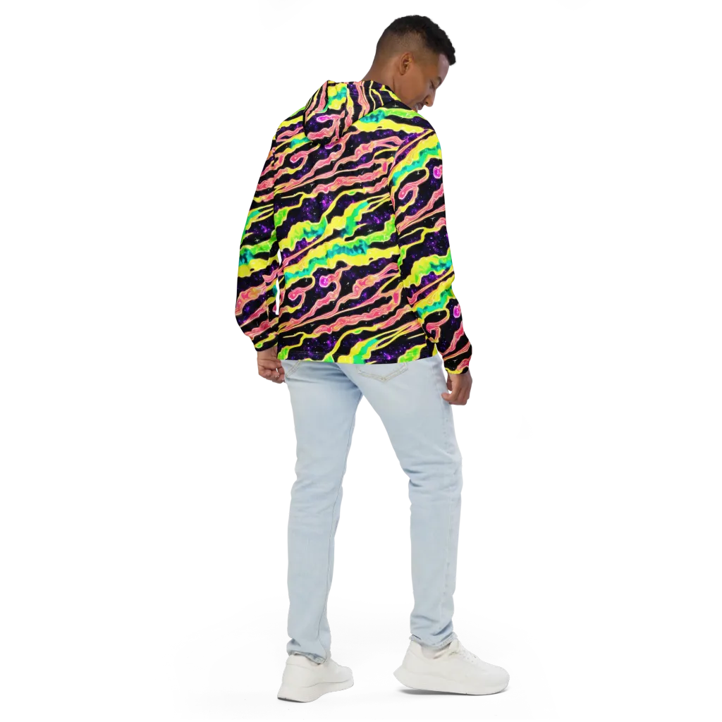 Galactic Taffy on Men's Windbreaker — Back