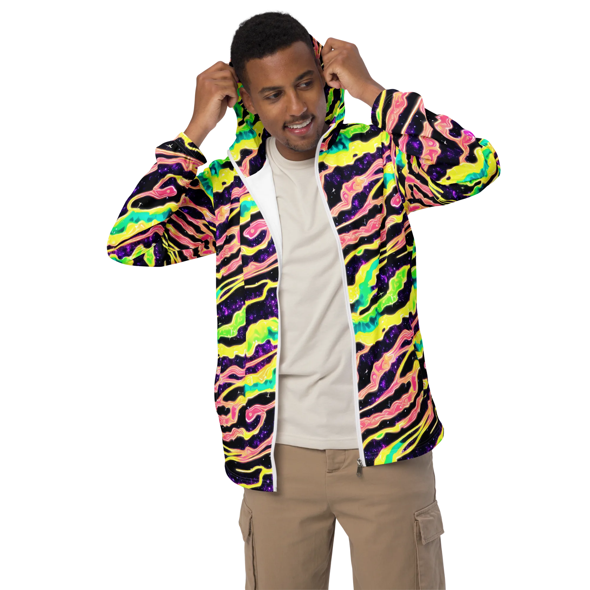 Galactic Taffy on Men's Windbreaker — Front