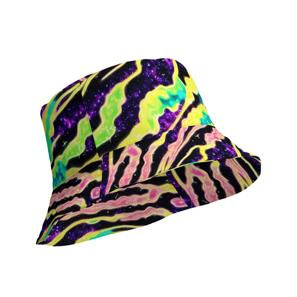 Galactic Taffy on Reversible Bucket Hat — Product details Outside
