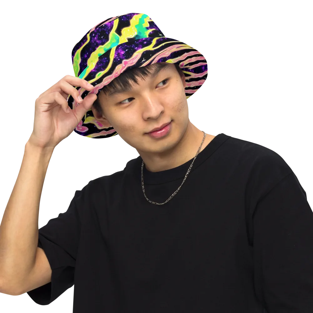 Galactic Taffy on Reversible Bucket Hat — Front Inside