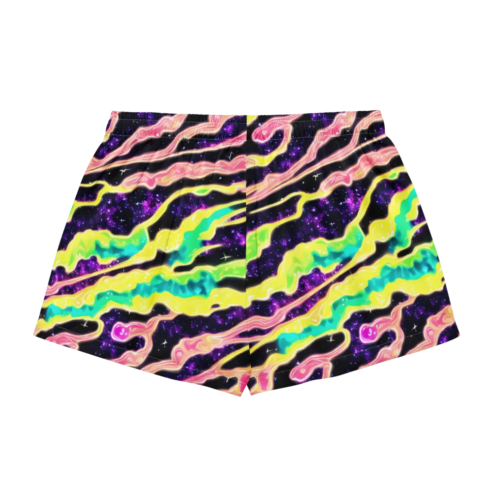 Galactic Taffy on Women's Pajama Shorts — Back