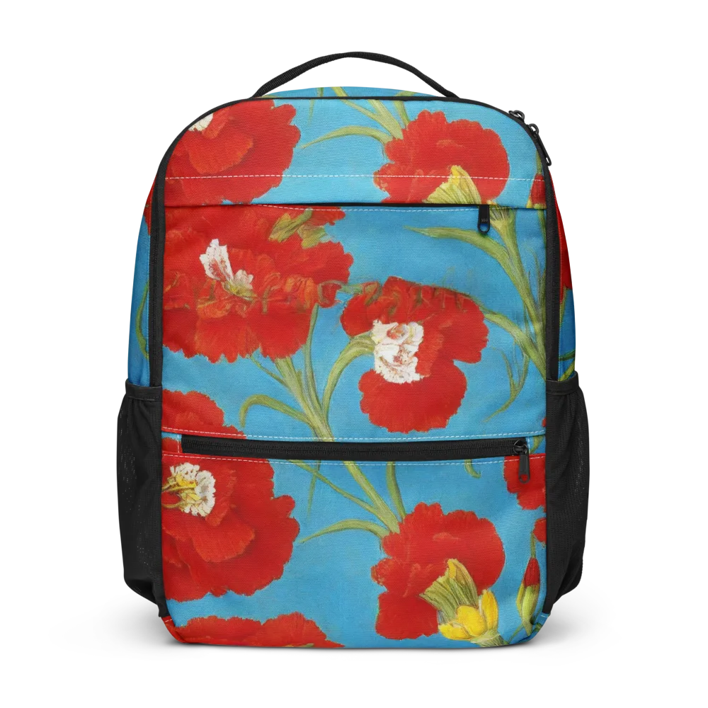 Scarlet Carnation on Utility Backpack — Front