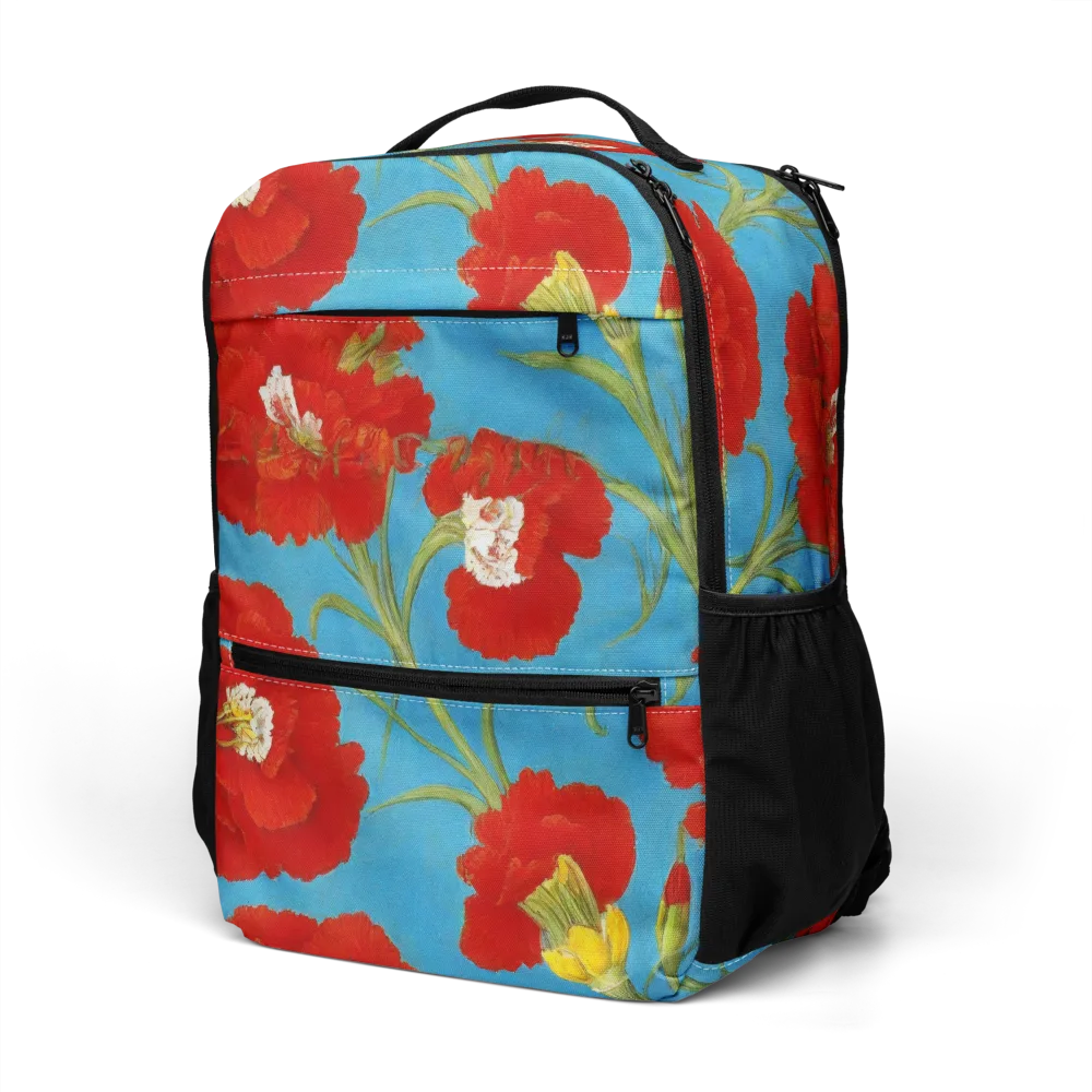 Scarlet Carnation on Utility Backpack — Left Front