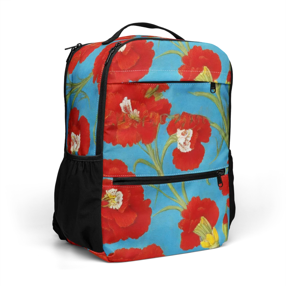 Scarlet Carnation on Utility Backpack — Right Front