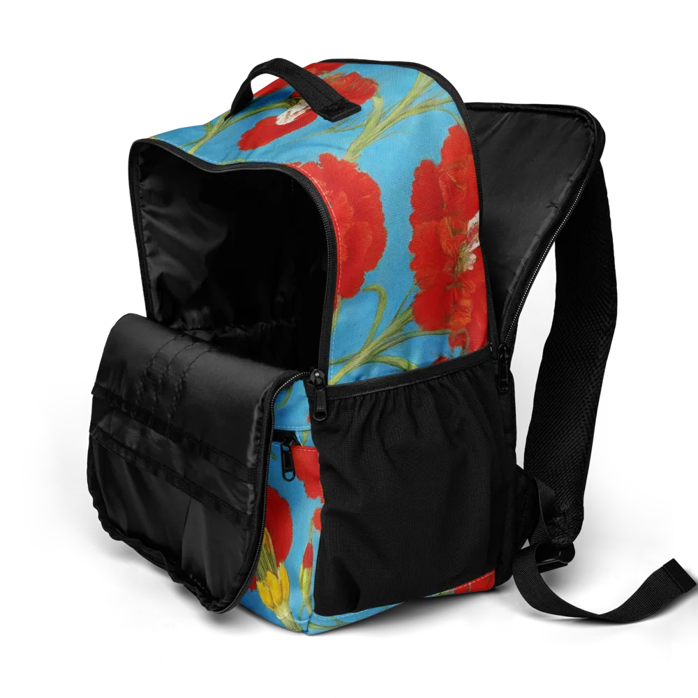Scarlet Carnation on Utility Backpack — Product details 2
