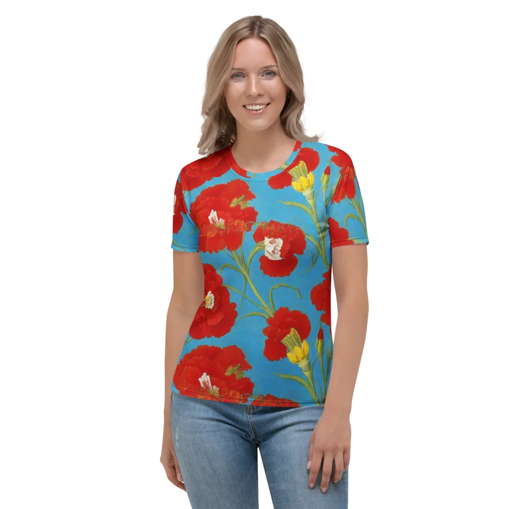 Scarlet Carnation on Women's Crew Neck T-Shirt — Front