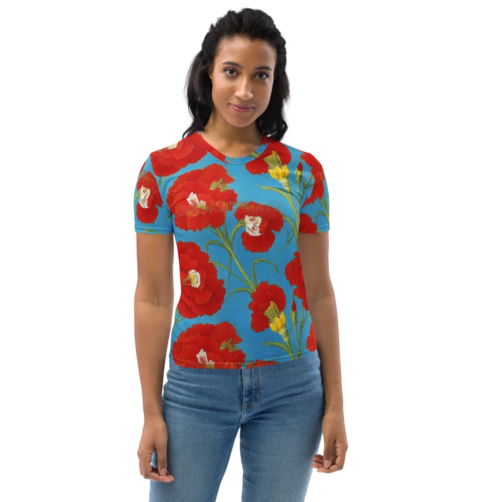 Scarlet Carnation on Women's Crew Neck T-Shirt — Front