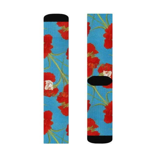 Scarlet Carnation on a Socks