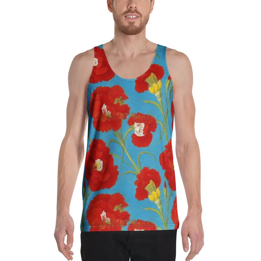 Scarlet Carnation on Men's Tank Top — Front