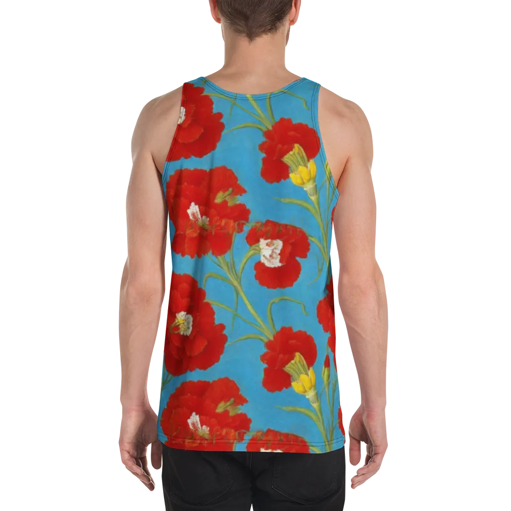 Scarlet Carnation on Men's Tank Top — Back