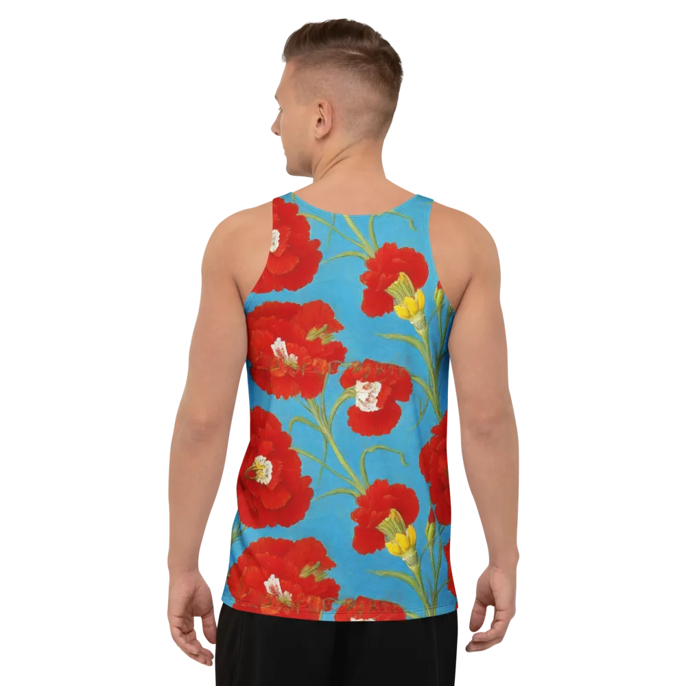 Scarlet Carnation on Men's Tank Top — Back
