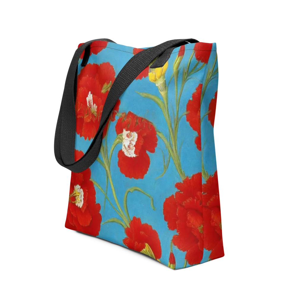 Scarlet Carnation on Tote Bag — Front