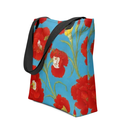 Scarlet Carnation on a Tote Bag