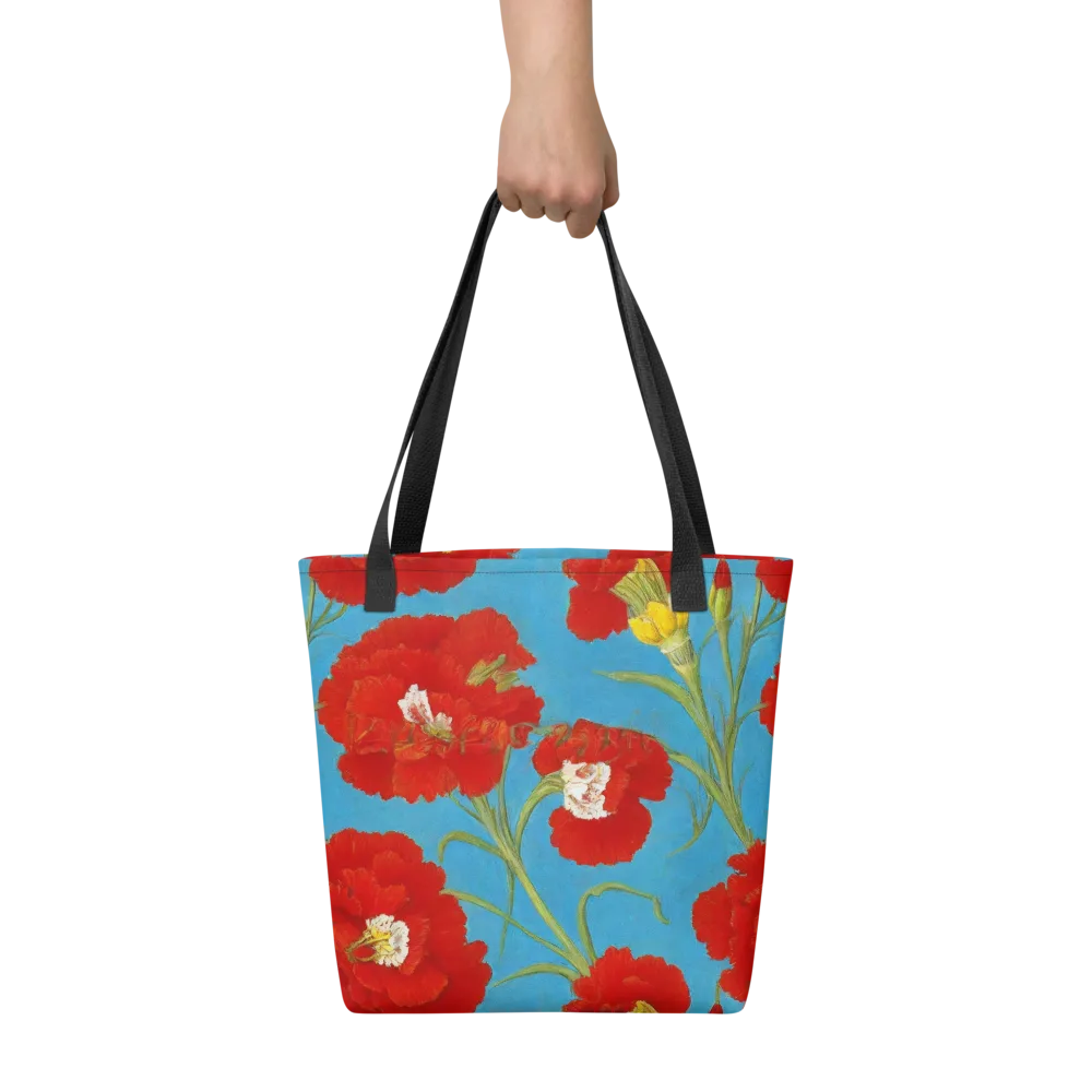 Scarlet Carnation on Tote Bag — Front