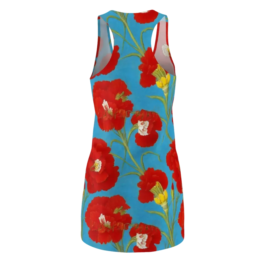 Scarlet Carnation on Racerback Dress — Back