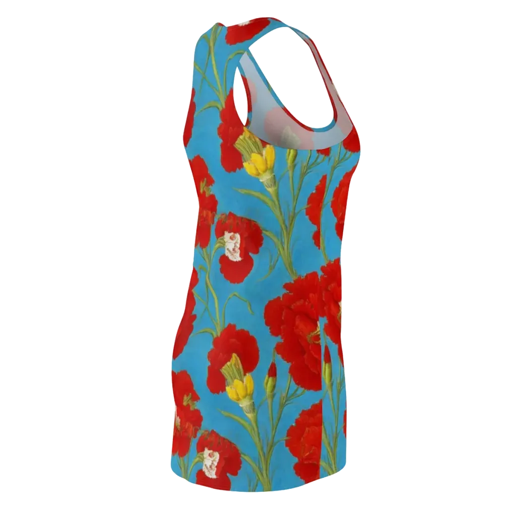 Scarlet Carnation on Racerback Dress — Back Side