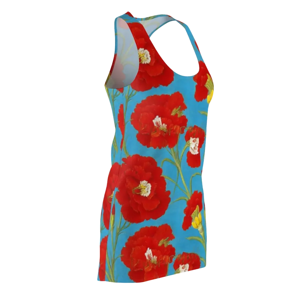 Scarlet Carnation on Racerback Dress — Front Side