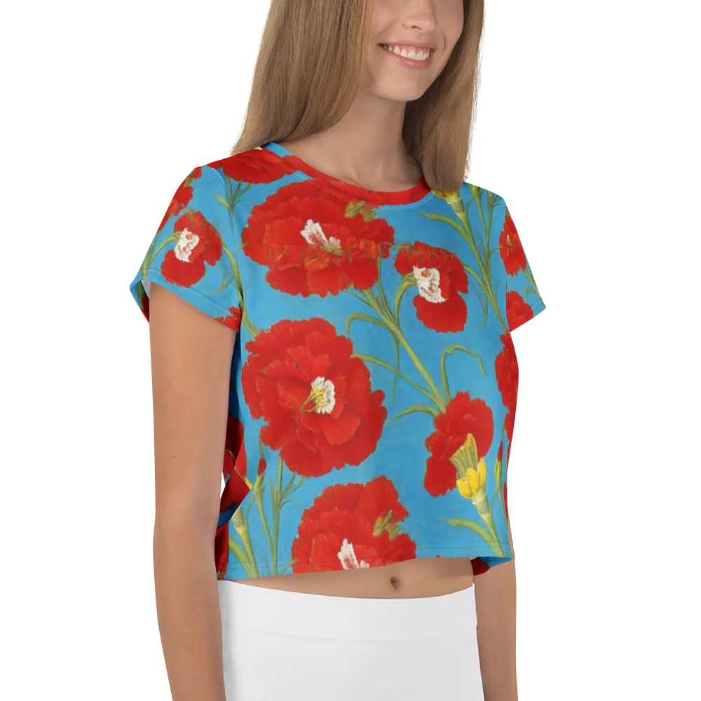 Scarlet Carnation on Crop Tee — Right