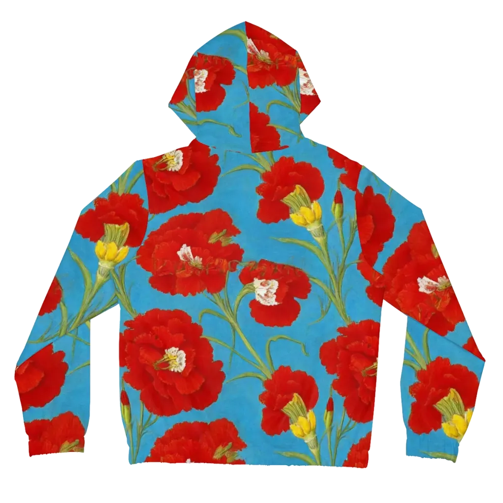 Scarlet Carnation on Women's Full-Zip Hoodie — Back