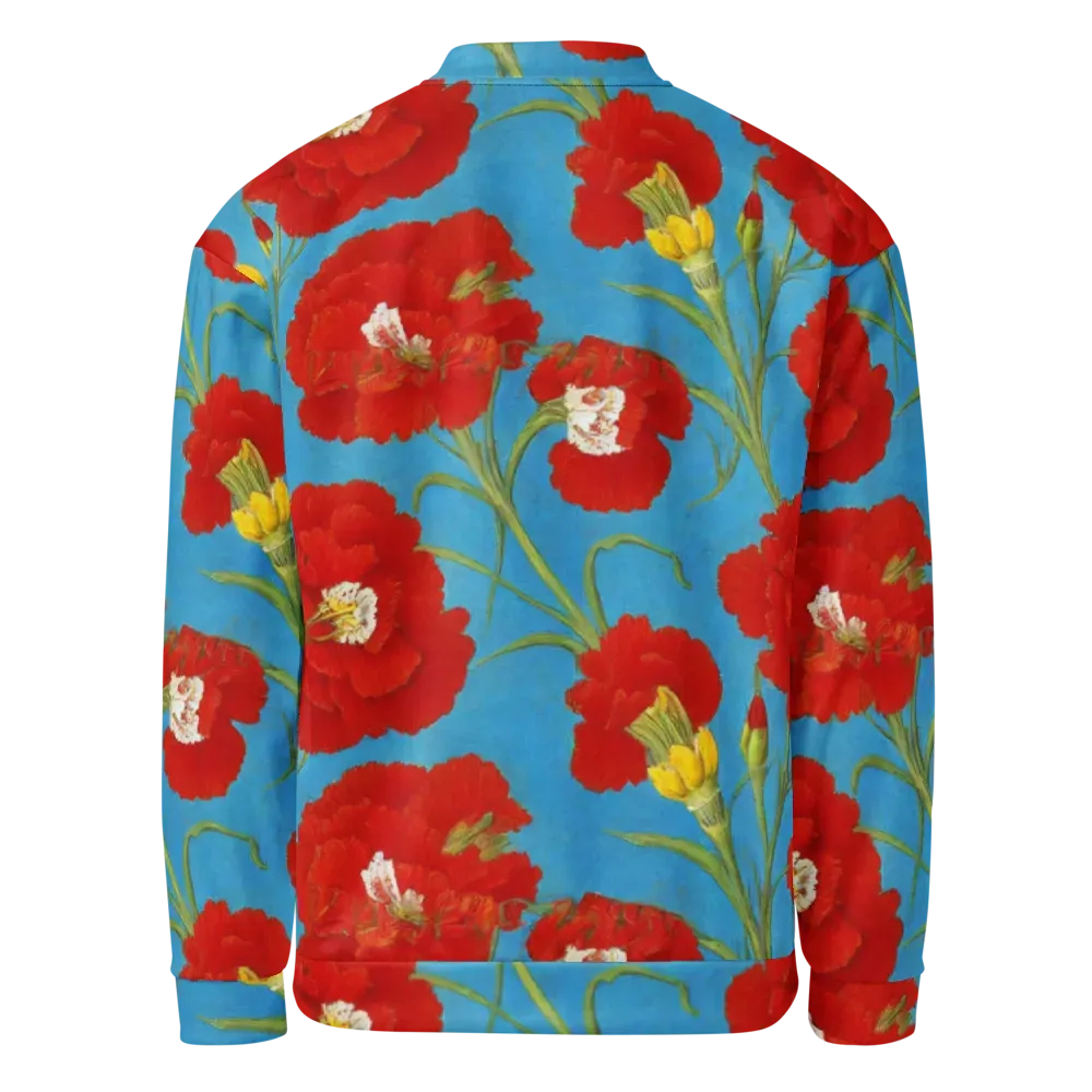 Scarlet Carnation on Bomber Jacket — Back