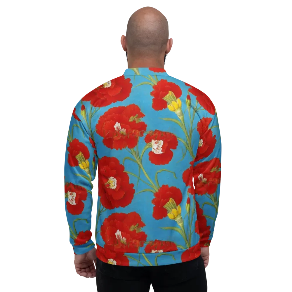 Scarlet Carnation on Bomber Jacket — Back