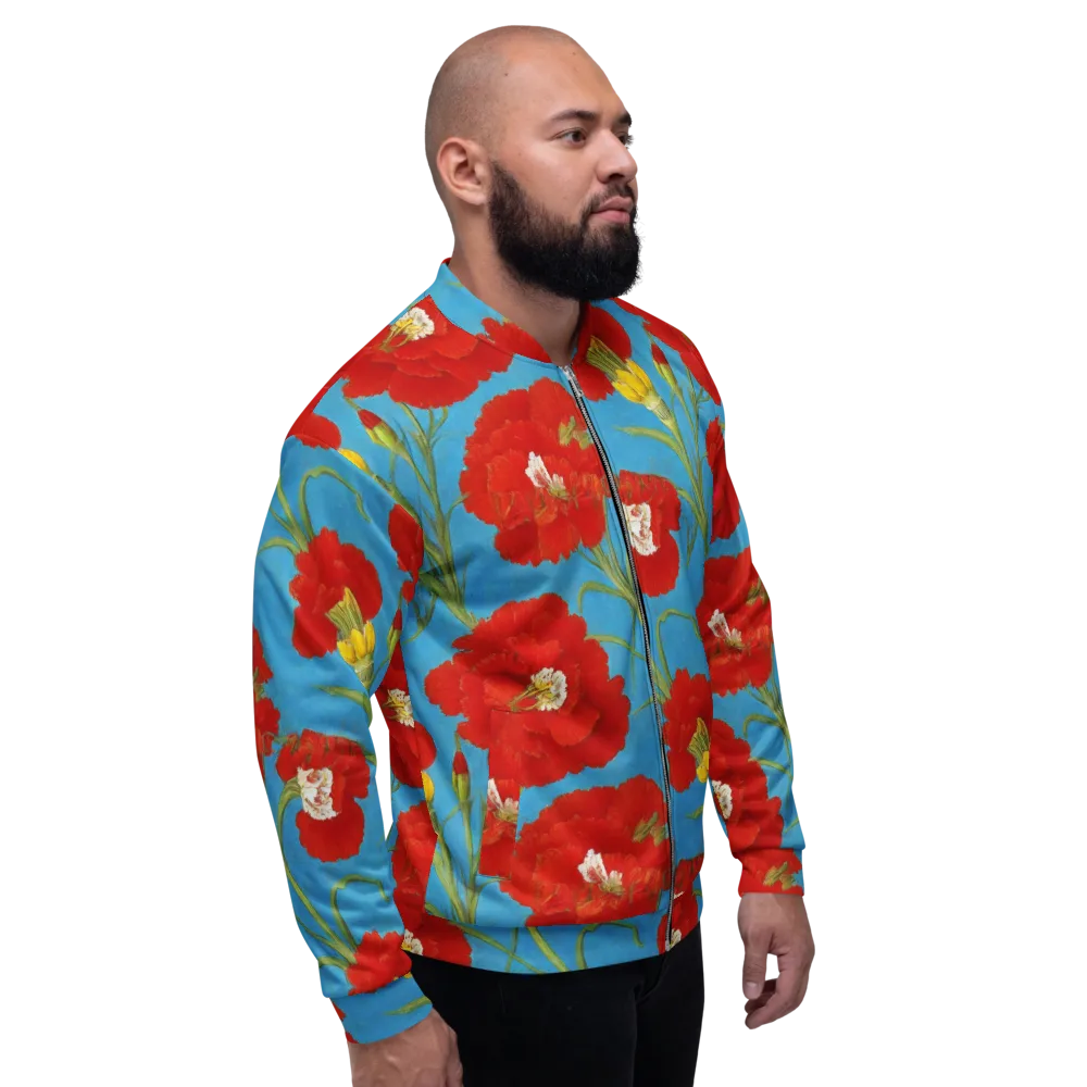 Scarlet Carnation on Bomber Jacket — Right