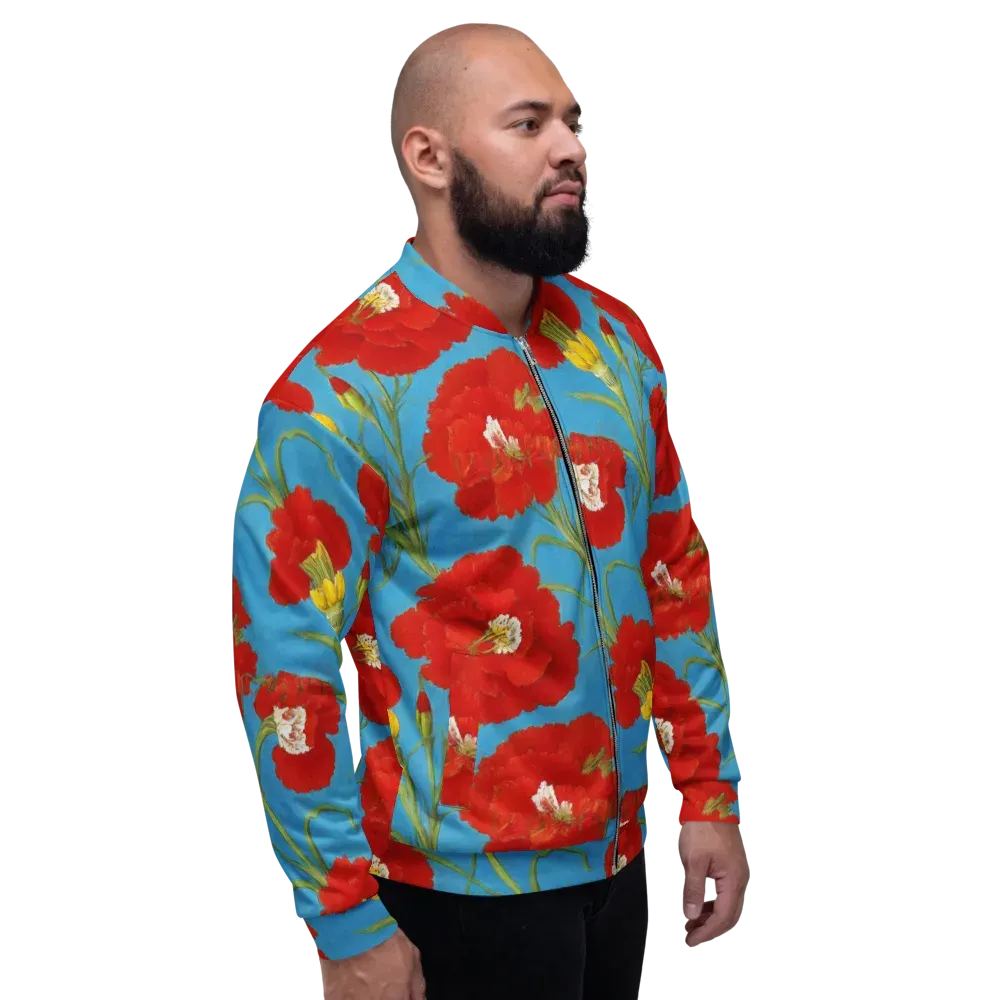 Scarlet Carnation on Bomber Jacket — Right