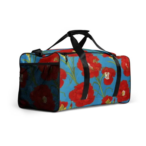 Scarlet Carnation on a Duffle Bag