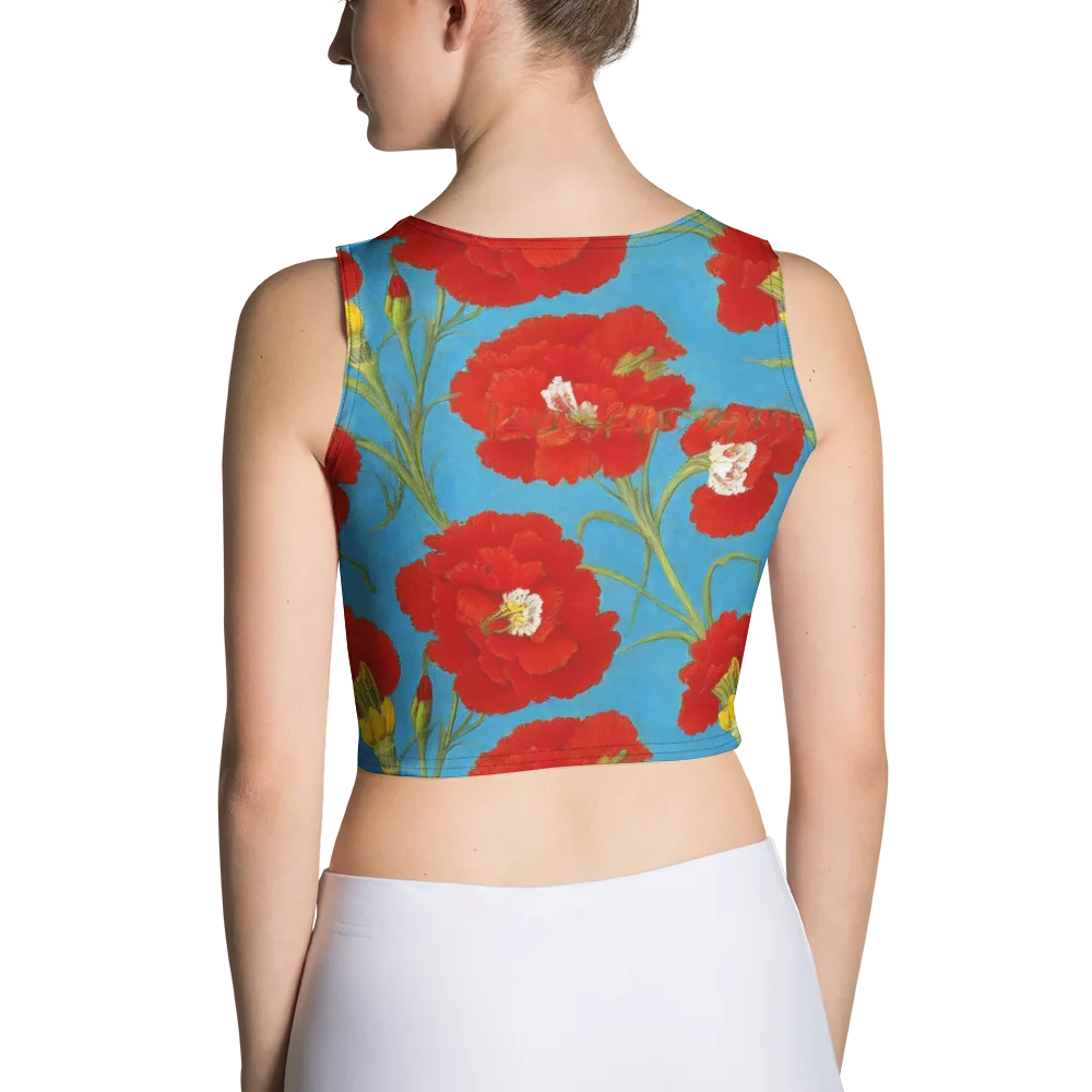 Scarlet Carnation on Crop Top — Back