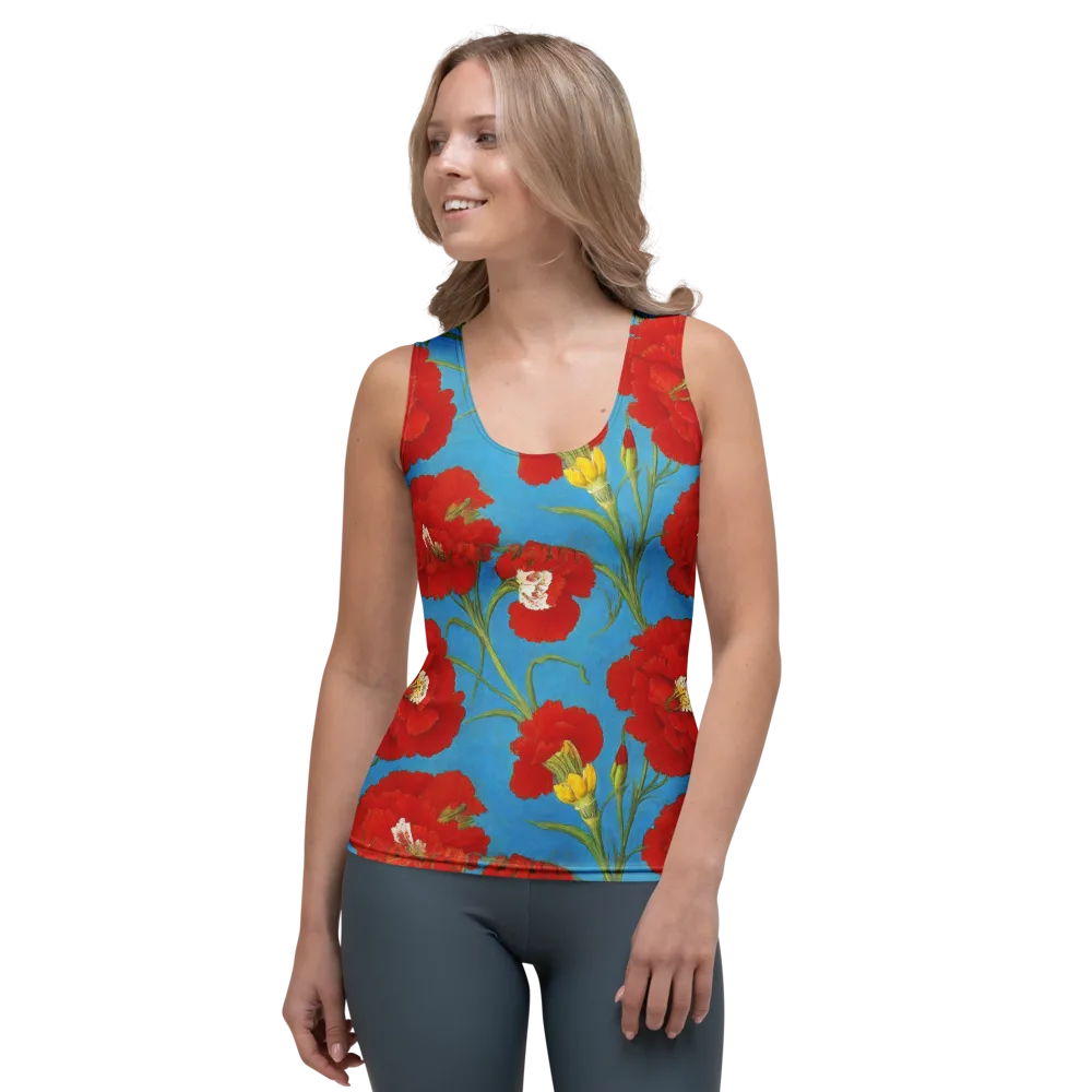 Scarlet Carnation on Women's Tank Top — Front
