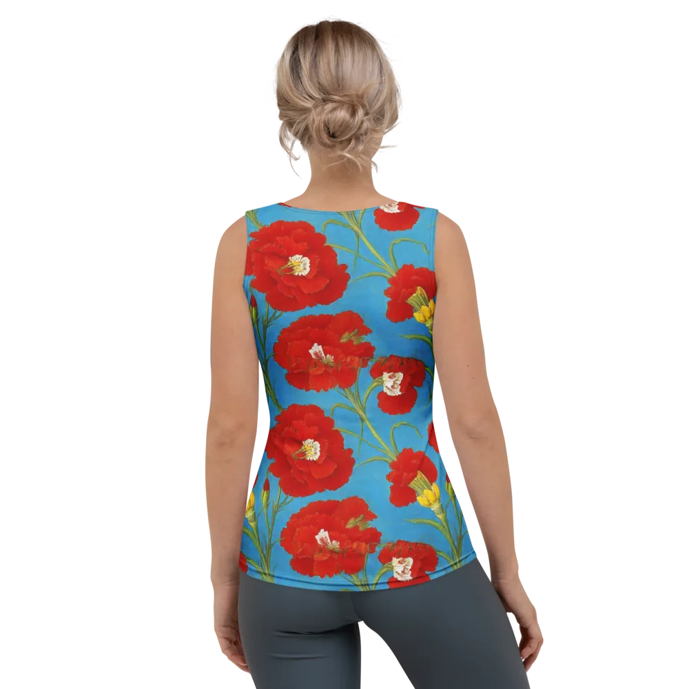 Scarlet Carnation on Women's Tank Top — Back