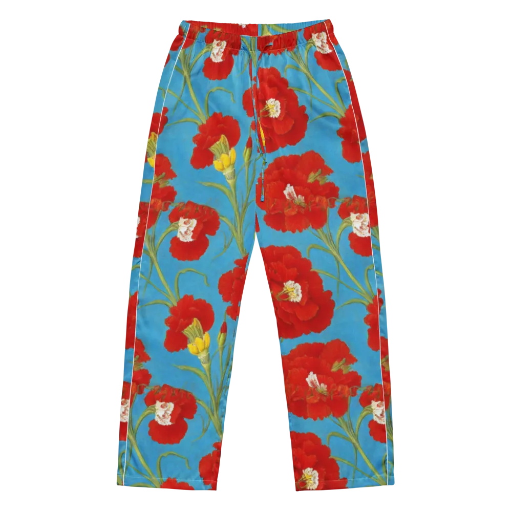 Scarlet Carnation on Women's Pajama Pants — Front